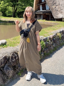 「GLOBAL WORK（グローバルワーク）のUNISEX/ステンレスショートチェーンネックレス/324415（Necklace、その他）」を使った、ぴんさん（レディース・153cm）の春コーディネート