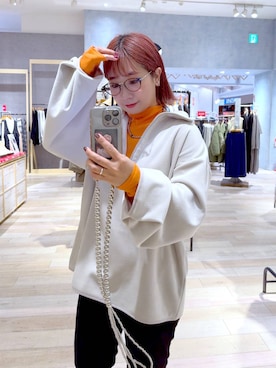 「HARE（ハレ）のアイテム（スマホグッズ）」を使った、ぴんさん（レディース・153cm）の冬コーディネート