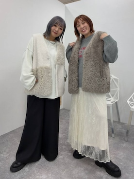 「アイテム（その他トップス）」を使った、ぴんさん（レディース・153cm）の秋コーディネート