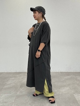 「LEPSIM（レプシィム）の【NEW ERA】ピグメントキャップ　286144（キャップ）」を使った、ぴんさん（レディース・153cm）の夏コーディネート