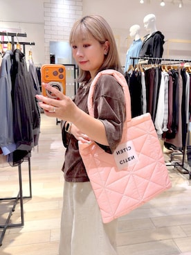 「アイテム（デジタル腕時計、ベージュ系）」を使った、ぴんさん（レディース・153cm）の秋コーディネート