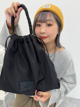 「LEPSIM（レプシィム）のサテンギャザーWストレートパンツ　600152（その他パンツ）」を使った、ぴんさん（レディース・153cm）の秋コーディネート