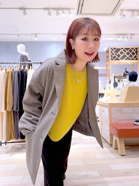 「テーマパーク」｜「アイテム（その他アウター）」を使った、ぴんさん（レディース・153cm）の秋コーディネート