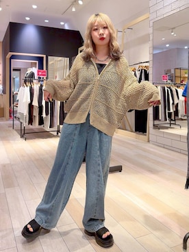 「GLOBAL WORK（グローバルワーク）のUNISEX/ステンレスショートチェーンネックレス/324415（ネックレス、その他）」を使った、ぴんさん（レディース・153cm）の春コーディネート