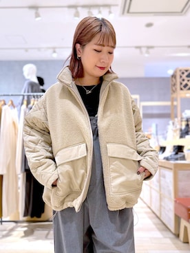 「LEPSIM（レプシィム）のアイテム（ブルゾン）」を使った、ぴんさん（レディース・153cm）の秋コーディネート