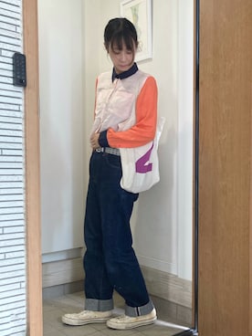 「G.V.G.V.（ジーヴィージーヴィー）のアイテム」を使った、33さん（レディース・167cm）の春コーディネート