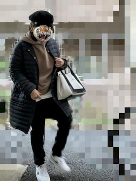 「BALENCIAGA」｜「アイテム（ダウンジャケット/コート）」を使った、Ran®️Ran2🌵さん（レディース・156cm）の冬コーディネート