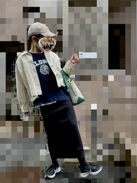 「YECCA VECCA（イェッカヴェッカ）のアイテム（ジャケット/アウター）」を使った、Ran®️Ran2🌵さん（レディース・156cm）の春コーディネート