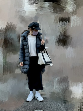 「BALENCIAGA」｜「アイテム（ダウンジャケット/コート）」を使った、Ran®️Ran2🌵さん（レディース・156cm）の冬コーディネート