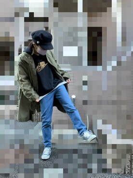 「LEPSIM（レプシィム）のアイテム（モッズコート）」を使った、Ran®️Ran2🌵さん（レディース・156cm）の春コーディネート