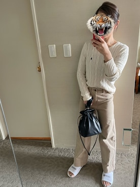 「HAVERSACK（ハバーザック）のアイテム」を使った、Ran®️Ran2🌵さん（レディース・156cm）の秋コーディネート