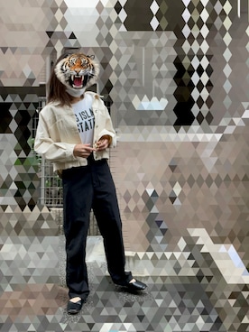 「YECCA VECCA（イェッカヴェッカ）のアイテム（ジャケット/アウター）」を使った、Ran®️Ran2🌵さん（レディース・156cm）の夏コーディネート