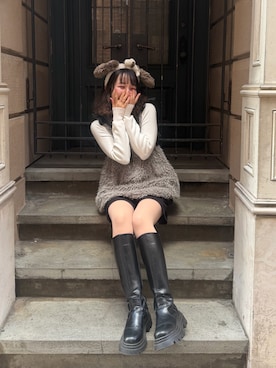 「GRL（グレイル）のアイテム（ニット/セーター）」を使った、あやたまさん（レディース・157cm）の秋コーディネート