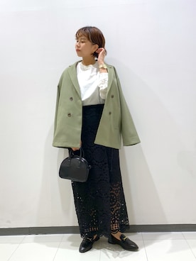 「ミントグリーン」｜「アイテム（ボストンバッグ）」を使った、あかぷくさん（レディース・160cm）の夏コーディネート