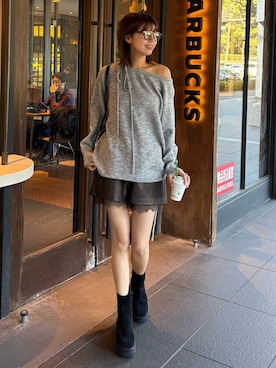 「FREE'S MART（フリーズマート）のアイテム」を使った、𝐑𝐈𝐎さん（レディース・163cm）の冬コーディネート