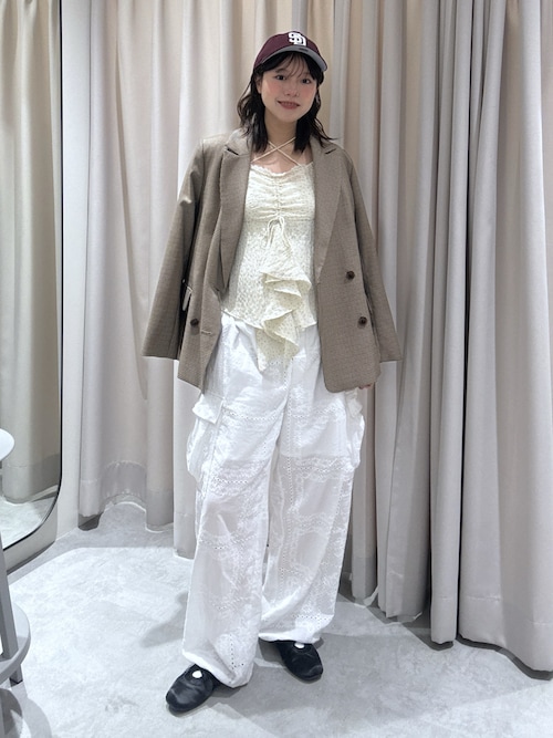 ♡ Free's Mart 今季 パネル花柄2wayブラウス ♡ ◇フラワー2WAYラッフルブラウス（シャツ/ブラウス）｜FREE'S MART