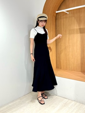 「FREE'S MART（フリーズマート）のアイテム（キャスケット）」を使った、𝐑𝐈𝐎さん（レディース・163cm）の春コーディネート