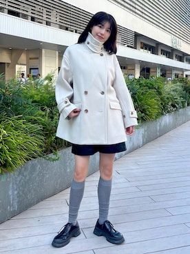 「秋冬」｜「アイテム（チェスターコート）」を使った、𝐑𝐈𝐎さん（レディース・163cm）の秋コーディネート