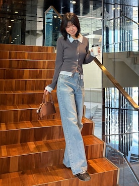 「FREE'S MART（フリーズマート）のアイテム」を使った、𝐑𝐈𝐎さん（レディース・163cm）の冬コーディネート