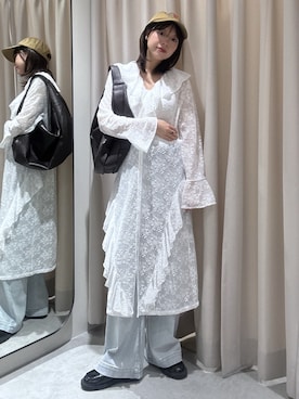 「FREE'S MART（フリーズマート）のアイテム（パンツ）」を使った、𝐑𝐈𝐎さん（レディース・163cm）の春コーディネート