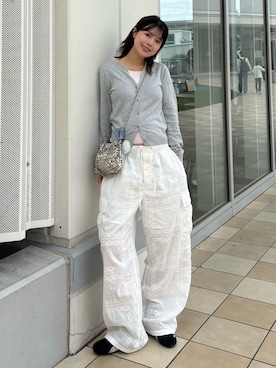 「FREE'S MART（フリーズマート）のアイテム（パンツ）」を使った、𝐑𝐈𝐎さん（レディース・163cm）の春コーディネート