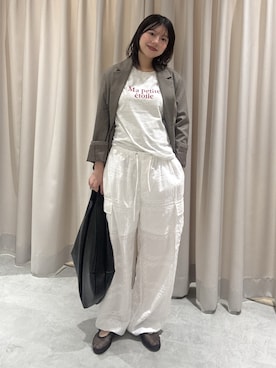 「FREE'S MART（フリーズマート）のアイテム（パンツ）」を使った、𝐑𝐈𝐎さん（レディース・163cm）の春コーディネート