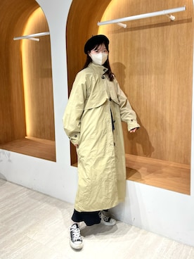 「ほめられ本命コーデ」｜「アイテム（ハンチング/ベレー帽）」を使った、𝐑𝐈𝐎さん（レディース・163cm）の冬コーディネート