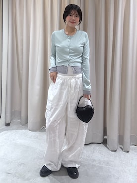 「FREE'S MART（フリーズマート）のアイテム（パンツ）」を使った、𝐑𝐈𝐎さん（レディース・163cm）の春コーディネート