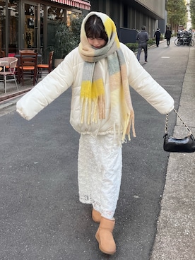「FREE'S MART（フリーズマート）のアイテム（その他アウター）」を使った、𝐑𝐈𝐎さん（レディース・163cm）の冬コーディネート