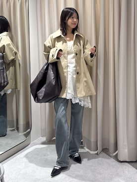 「FREE'S MART（フリーズマート）のアイテム（バッグ）」を使った、𝐑𝐈𝐎さん（レディース・163cm）の春コーディネート