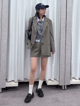 「FREE'S MART（フリーズマート）のアイテム（パンツ）」を使った、𝐑𝐈𝐎さん（レディース・163cm）の春コーディネート