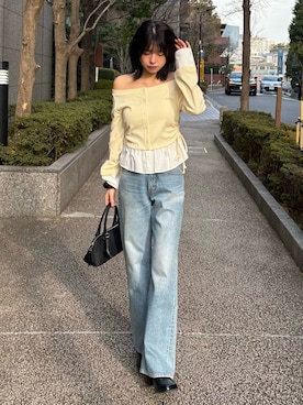 「FREE'S MART（フリーズマート）のアイテム」を使った、𝐑𝐈𝐎さん（レディース・163cm）の春コーディネート