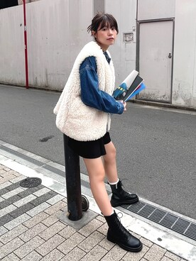 「FREE'S MART（フリーズマート）のアイテム（デニムジャケット）」を使った、𝐑𝐈𝐎さん（レディース・163cm）の秋コーディネート