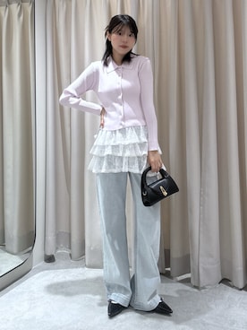 「FREE'S MART（フリーズマート）のアイテム（パンツ）」を使った、𝐑𝐈𝐎さん（レディース・163cm）の春コーディネート