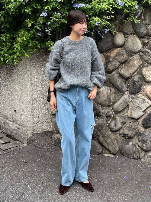 3サイズ展開XS-M】サイドカットタックワイドデニムパンツ【低身長