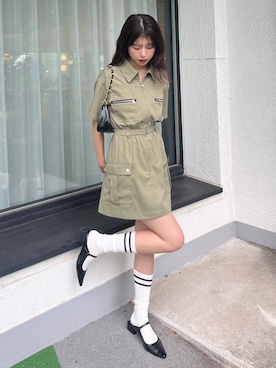 「FREE'S MART（フリーズマート）のアイテム（パンプス）」を使った、𝐑𝐈𝐎さん（レディース・163cm）の夏コーディネート