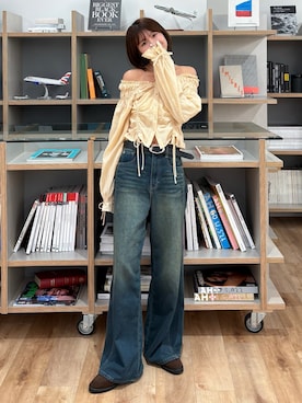 「アイテム（トップス）」を使った、𝐑𝐈𝐎さん（レディース・163cm）の夏コーディネート