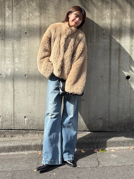 「アイテム（ブルゾン）」を使った、𝐑𝐈𝐎さん（レディース・163cm）の秋コーディネート