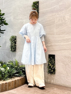「ehka sopo（エヘカソポ）のアイテム（ワンピース/ドレス）」を使った、Misaki Makiさん（レディース・149cm）の夏コーディネート