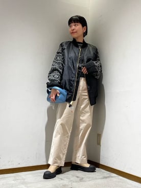 川添（kawazoe）さん（レディース・158cm）の冬コーディネート