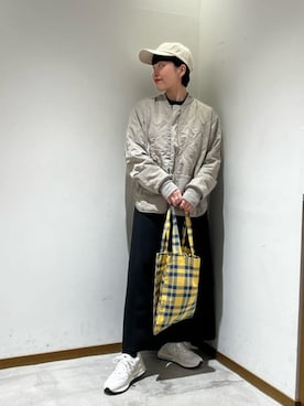 「BEAUTY&YOUTH UNITED ARROWS（ビューティーアンドユースユナイテッドアローズ）のアイテム（トートバッグ）」を使った、川添（kawazoe）さん（レディース・158cm）の冬コーディネート