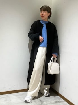 「BEAUTY&YOUTH UNITED ARROWS（ビューティーアンドユースユナイテッドアローズ）のアイテム（ボストンバッグ）」を使った、川添（kawazoe）さん（レディース・158cm）の秋コーディネート
