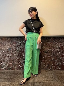 「ブルべ冬」｜「アイテム（財布/小物）」を使った、川添（kawazoe）さん（レディース・158cm）の夏コーディネート