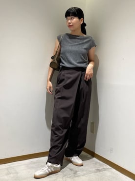 ポリエステルコットン キャップスリーブトップス beauty&youth ポリエステルコットン キャップスリーブトップス―2WAY―