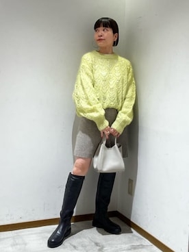 川添（kawazoe）さん（レディース・158cm）の冬コーディネート