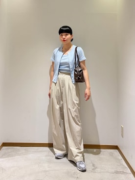 川添(kawazoe)さん(レディース・158cm)の春コーディネート