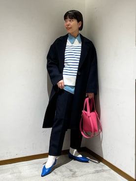 川添(kawazoe)さん(レディース・158cm)の冬コーディネート