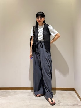 川添(kawazoe)さん(レディース・158cm)の夏コーディネート