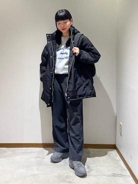 「アイテム（バックパック/リュック）」を使った、川添（kawazoe）さん（レディース・158cm）の冬コーディネート