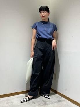 「BEAUTY&YOUTH UNITED ARROWS（ビューティーアンドユースユナイテッドアローズ）のアイテム（サンダル）」を使った、川添（kawazoe）さん（レディース・158cm）の秋コーディネート